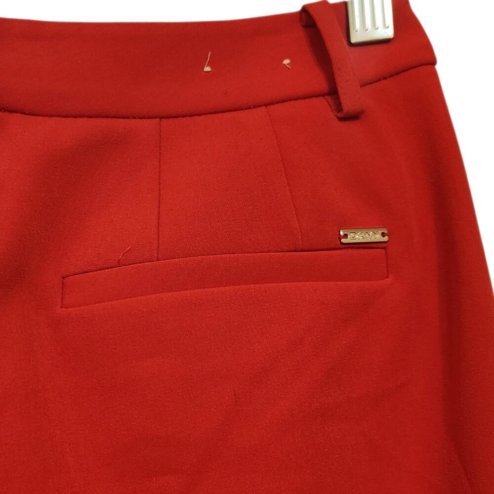 NWT DKNY Red Flare Leg Pants Size 10 - Picture 5 of 5